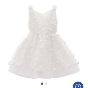 Tulleen - Ravine Floral Dress - Flower Girl - White - Size 2